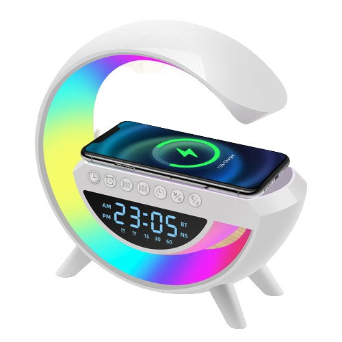 G Lamp G-shape: Rgb Clock Lamp & Bluetooth Speaker With Wireless Charging