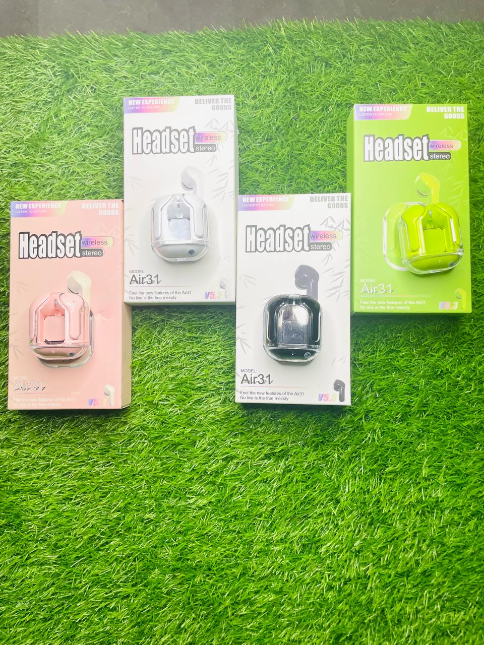 AIR 31 WIRELESS EARBUDS WITH CRYSTAL TRANSPARENT