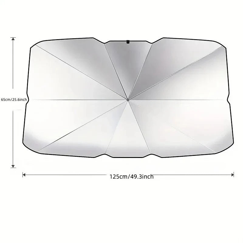 Car Umbrella SunShade Cover for Windshield UV Reflecting Foldable